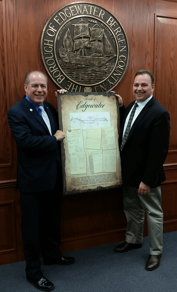 County Clerk John S Hogan and Mayor McPartland